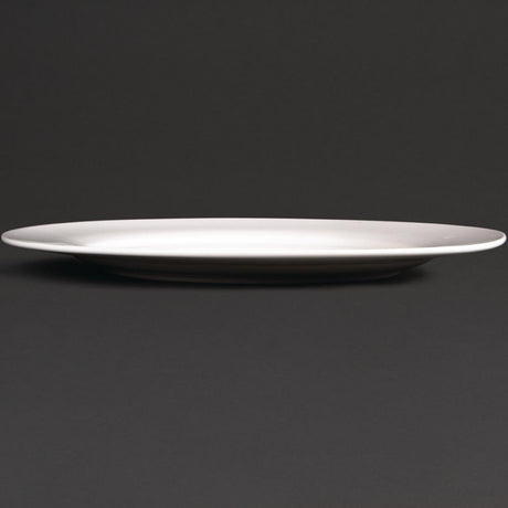 Assiettes rondes à bord large Olympia Lumina 270mm (Lot de 4) - FRANCE CHR