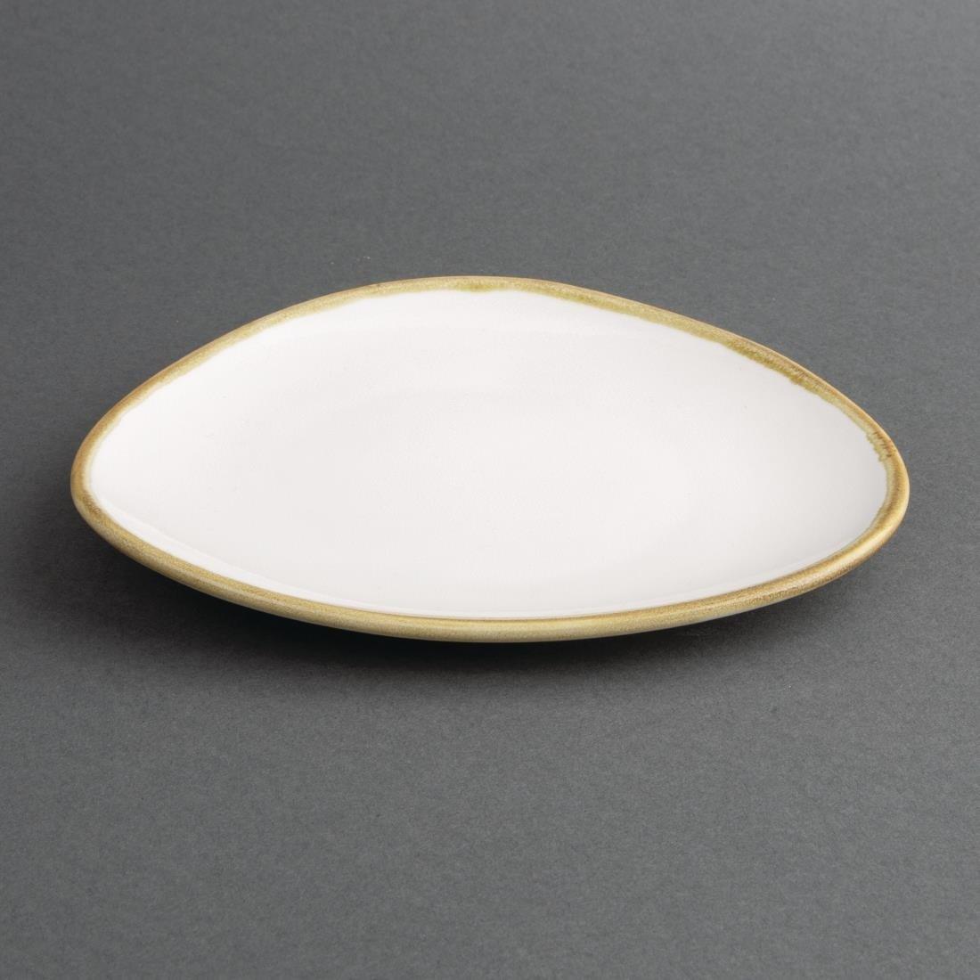 Assiettes triangulaires couleur craie Olympia Kiln 165mm (lot de 6) - FRANCE CHR