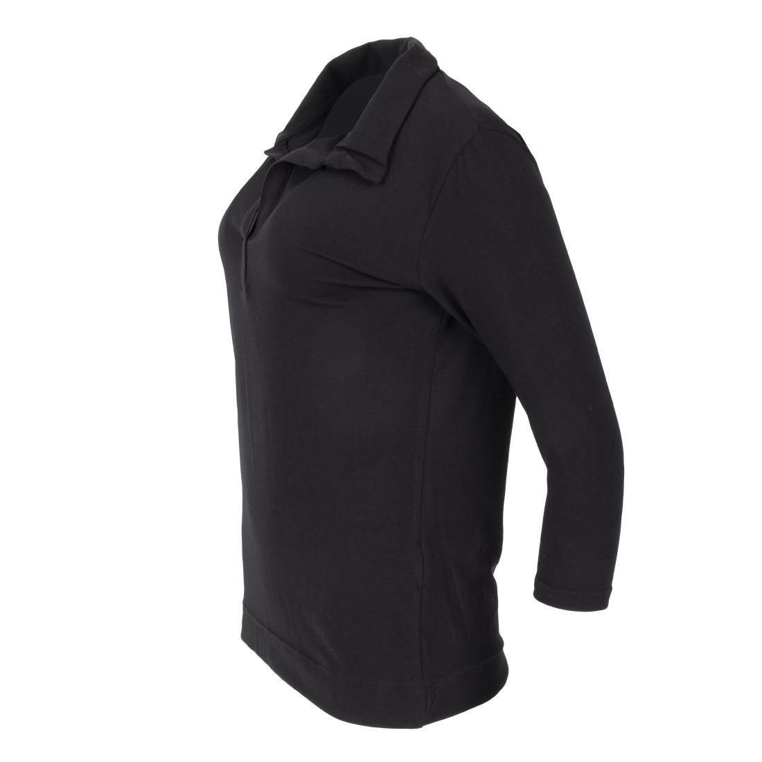 T-Shirt col V femme Uniform Works noir S - FRANCE CHR