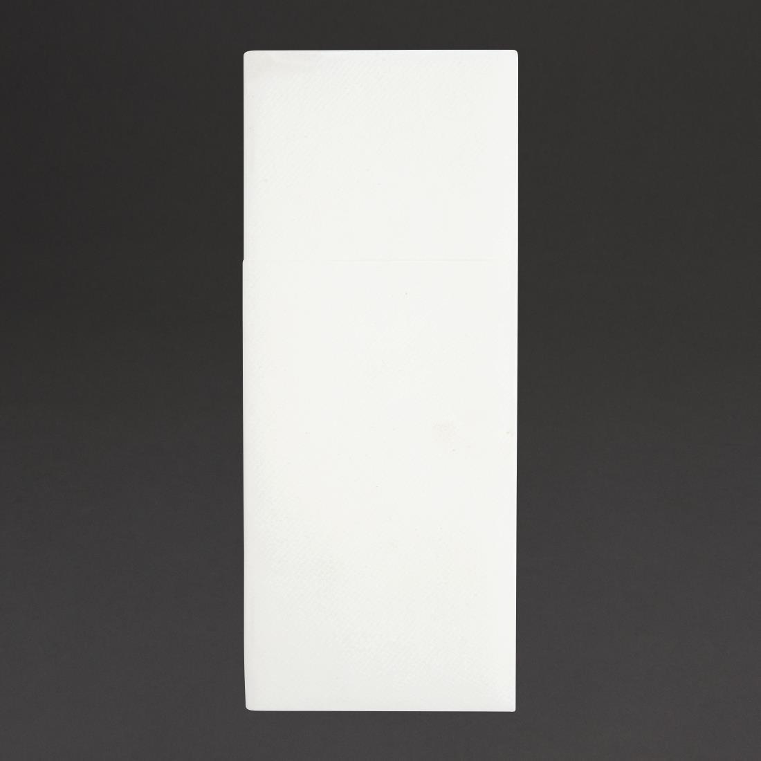 Serviettes pochettes Airlaid Fiesta Recyclable Premium Tablin blanches 48x40cm (lot de 400) - FRANCE CHR