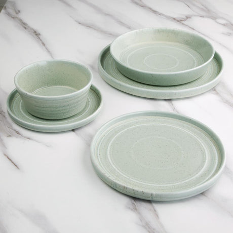 Assiette plate vert printanier Olympia Cavolo 27 cm (Lot de 4) - FRANCE CHR