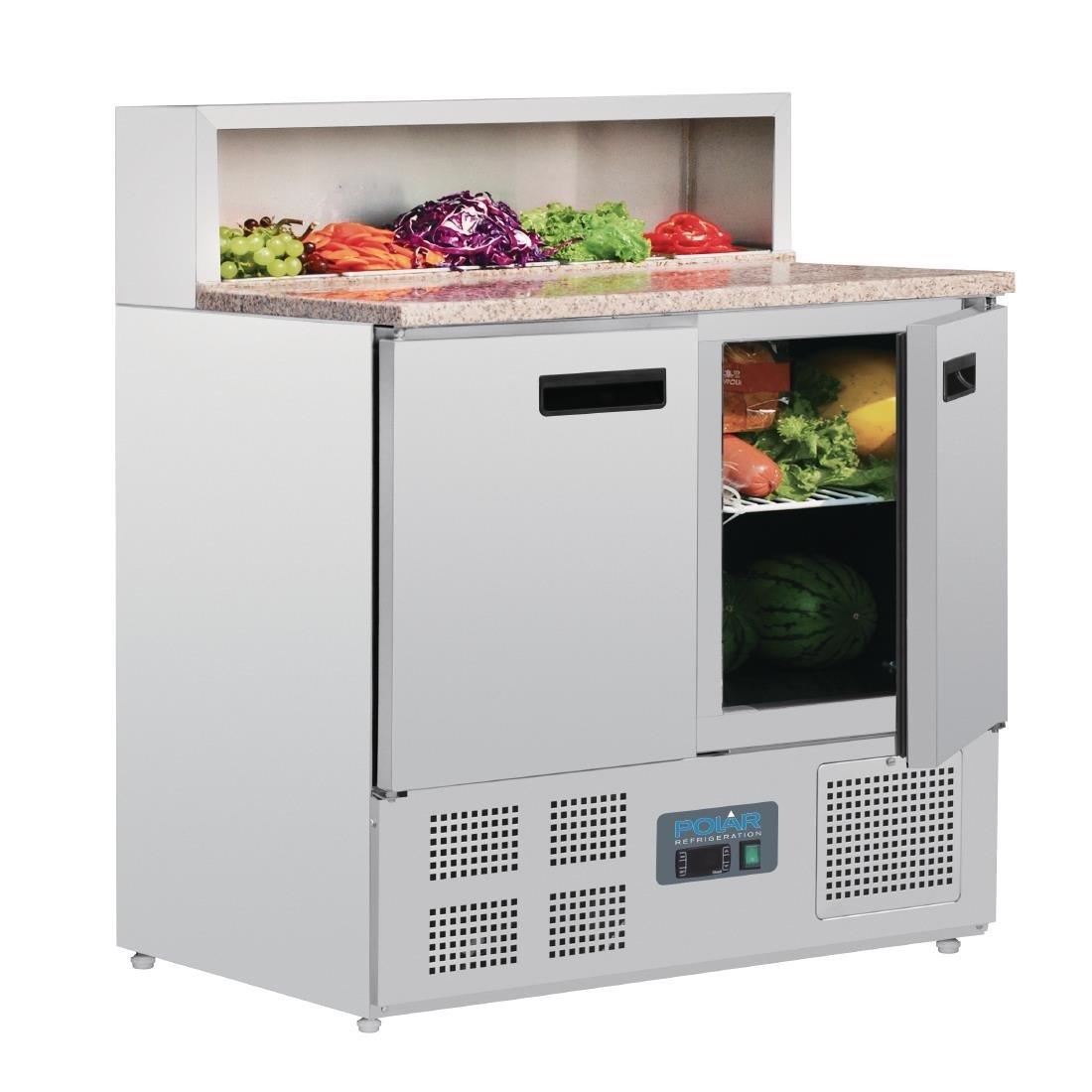 Comptoir de préparation réfrigéré à pizzas 288L Polar Série G - FRANCE CHR
