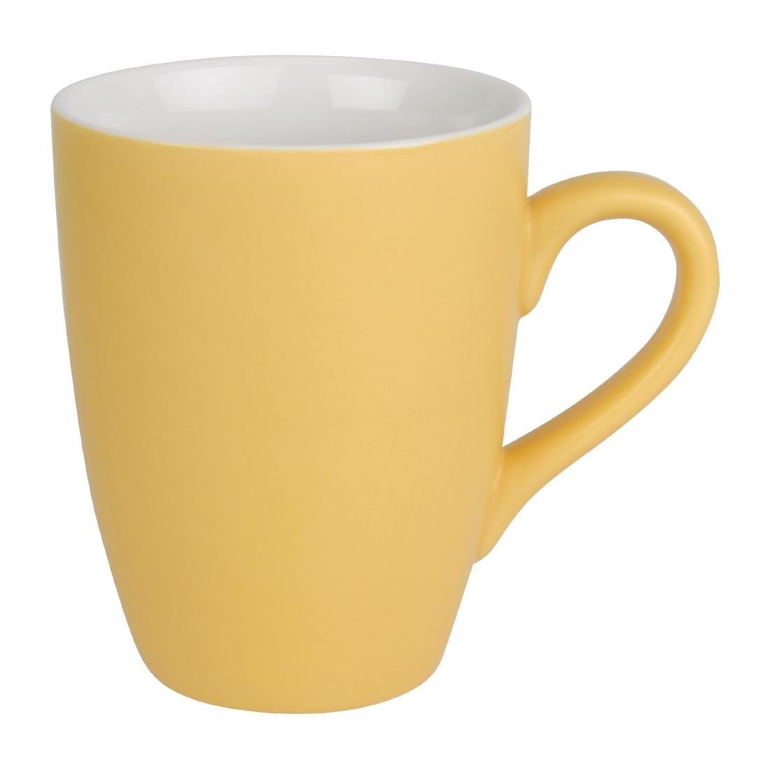 Mug pastel mat en porcelaine Olympia jaune 320ml - FRANCE CHR