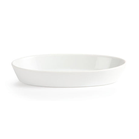 Plats à sole ovales blancs Olympia 195 x 110mm (Lot de 6) - FRANCE CHR