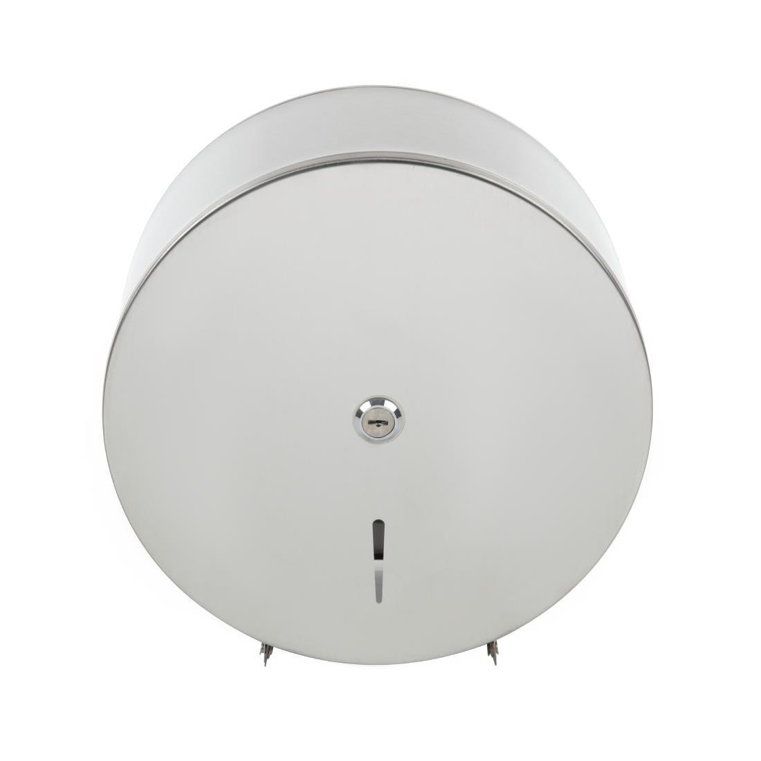 Distributeur papier hygiénique Jumbo en acier inoxydable Jantex - FRANCE CHR