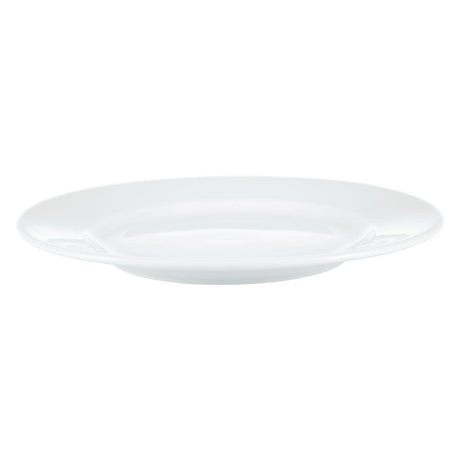 Assiettes à bord large blanches Olympia 202mm (Lot de 12) - FRANCE CHR