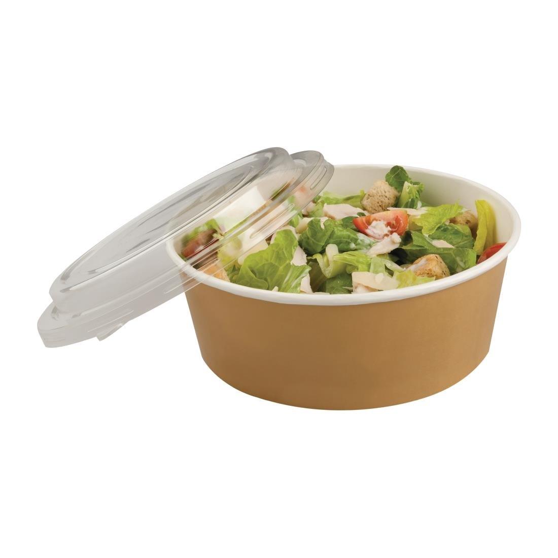 Pots alimentaires kraft recyclables avec couvercles Colpac 1300ml (lot de 150) - FRANCE CHR