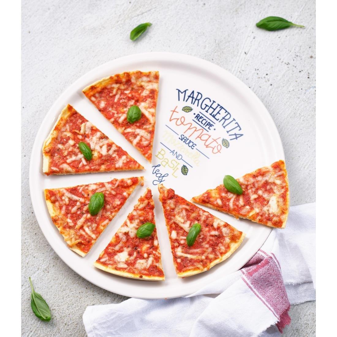 Assiettes à pizza décorées 30cm Cosy & Trendy recette Margarita (lot de 6) - FRANCE CHR