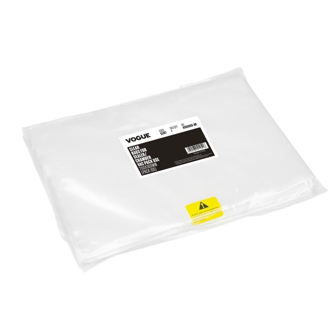Sacs d'emballage sous vide 200 x 300mm Vogue (lot de 100) - FRANCE CHR