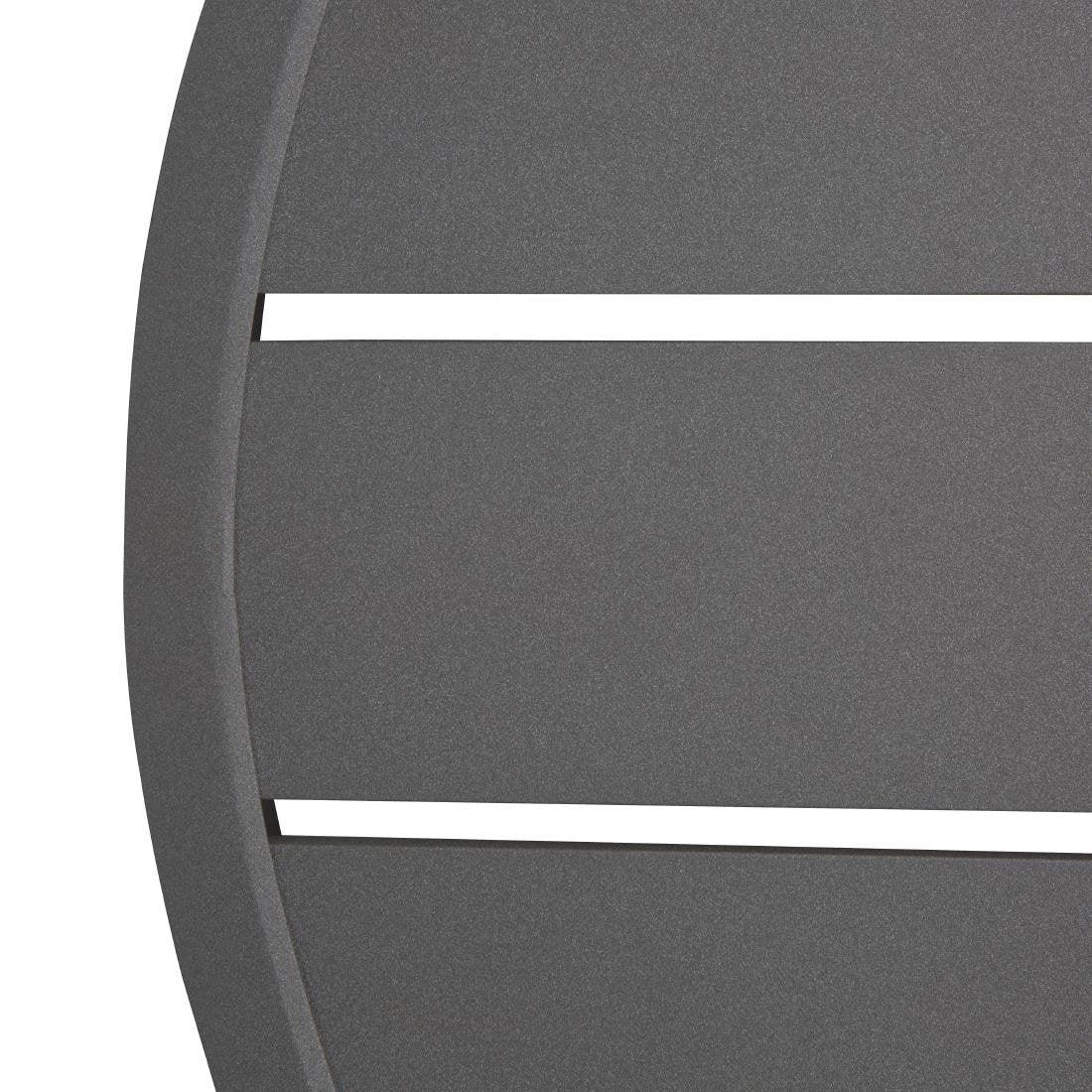 Plateau de table rond en aluminium Bolero gris foncé 580 mm - FRANCE CHR