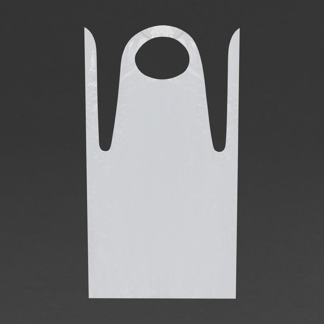 Tabliers jetables en polyéthylène blancs 14,5 microns (Lot de 100) - FRANCE CHR