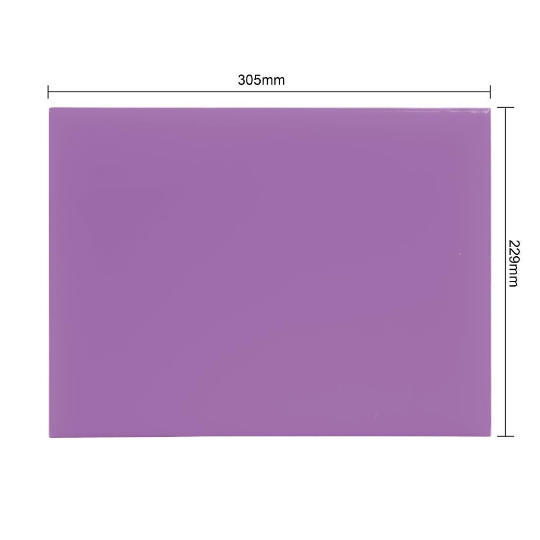 Petite planche à découper haute densité Hygiplas violette 229x305x12mm - FRANCE CHR