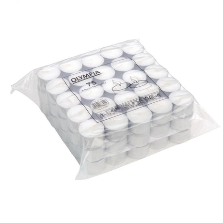 Bougies chauffe-plat 8 heures Olympia (Lot de 75) - FRANCE CHR