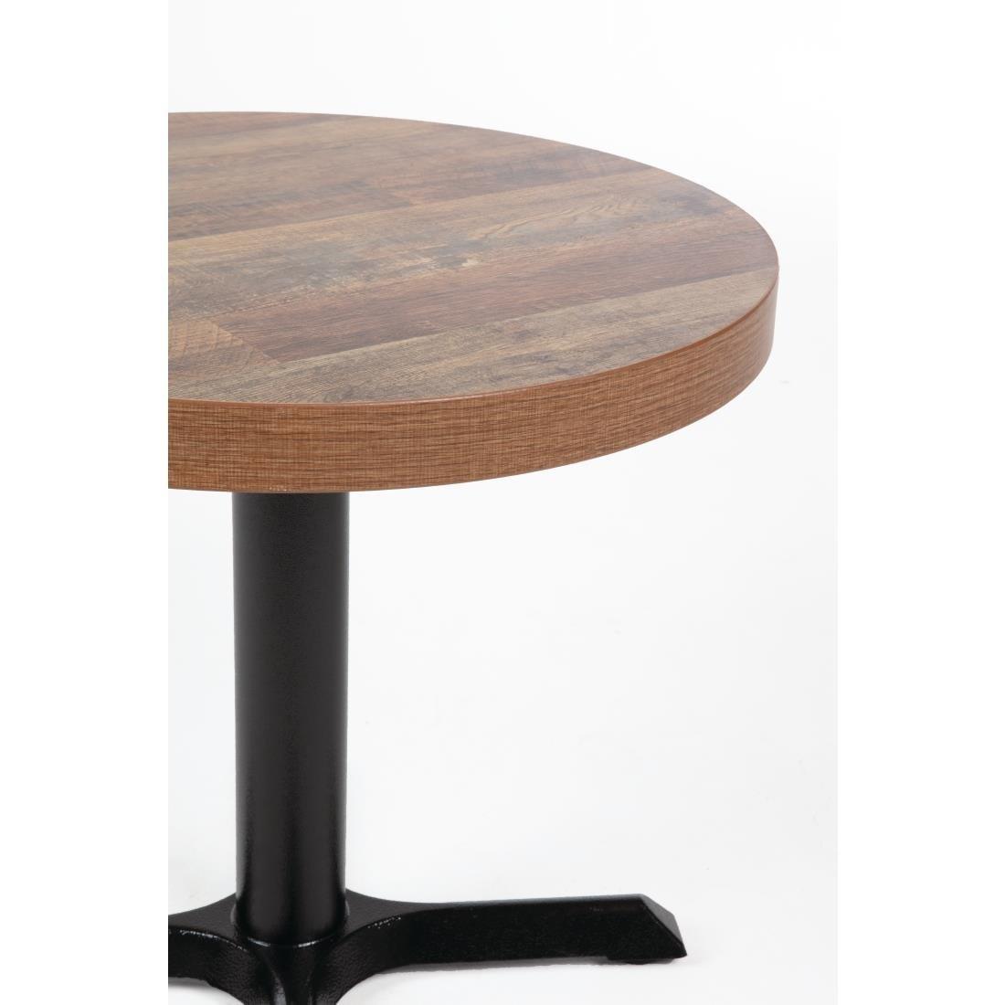 Plateau de table rond Bolero 60 cm effet bois vieilli - FRANCE CHR