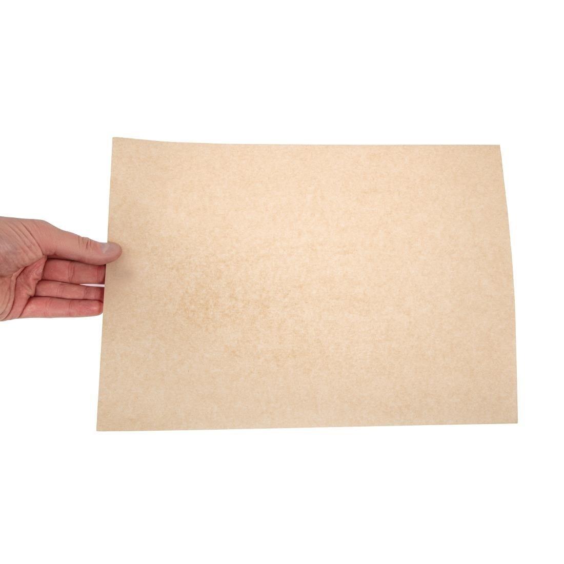 Papier sulfurisé non blanchi compostable Vegware 38 x 27,5 cm (Lot de 500) - FRANCE CHR