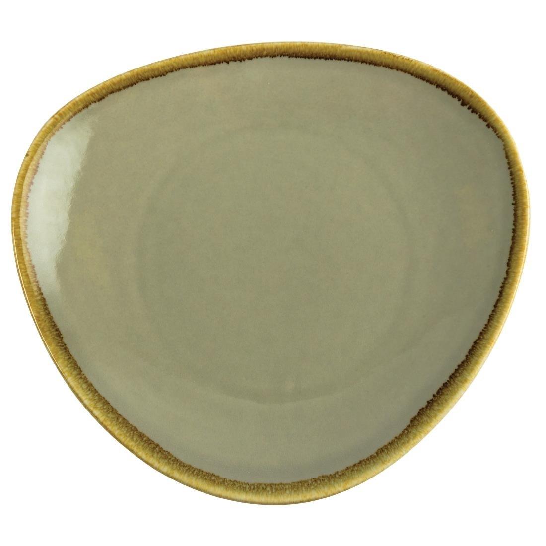 Assiette triangulaire couleur mousse Olympia Kiln 280mm (Lot de 4) - FRANCE CHR