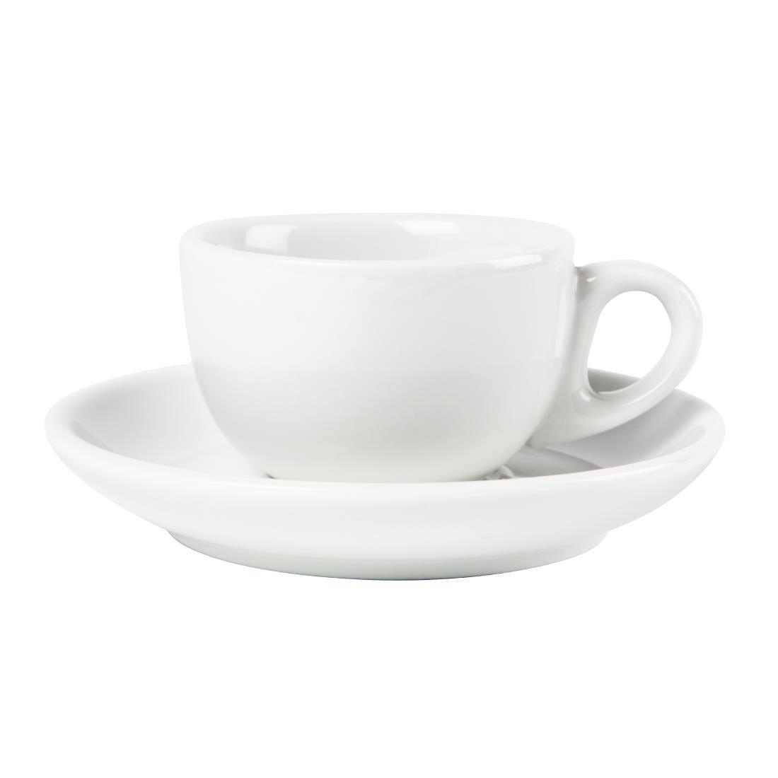 Soucoupes pour tasses à espresso blanches Olympia (Lot de 12) - FRANCE CHR