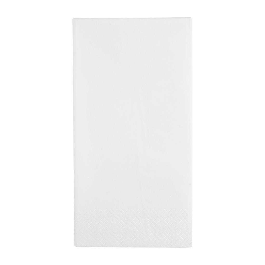 Serviettes dîner 3 plis format 1/8 Fiesta Recyclable 400mm blanches (lot de 1000) - FRANCE CHR