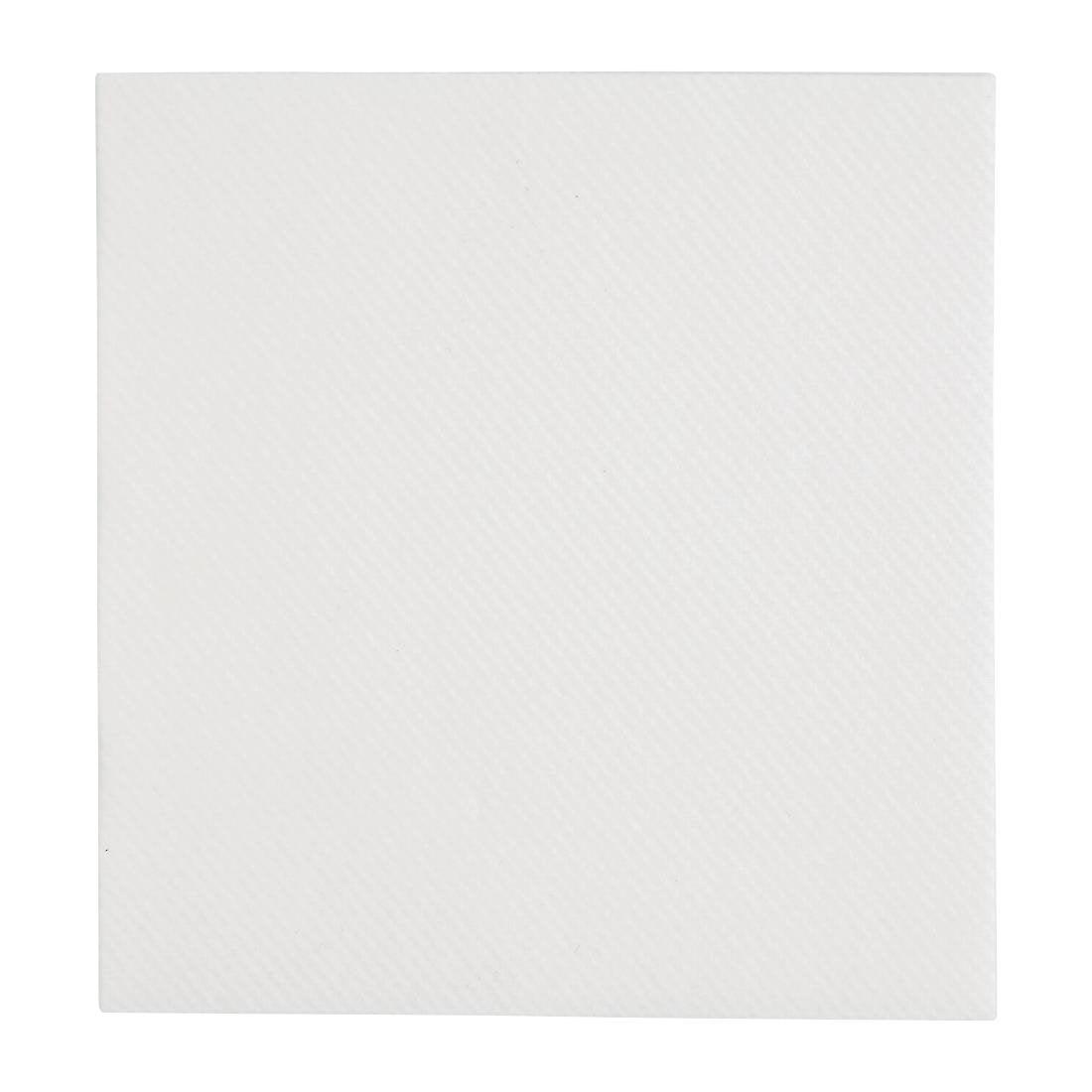 Serviettes cocktail Airlaid pliage en 4 Fiesta Recyclable Premium Tablin blanches 24x24cm (lot de 2400) - FRANCE CHR