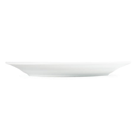 Assiettes à bord large blanches Olympia 202mm (Lot de 12) - FRANCE CHR