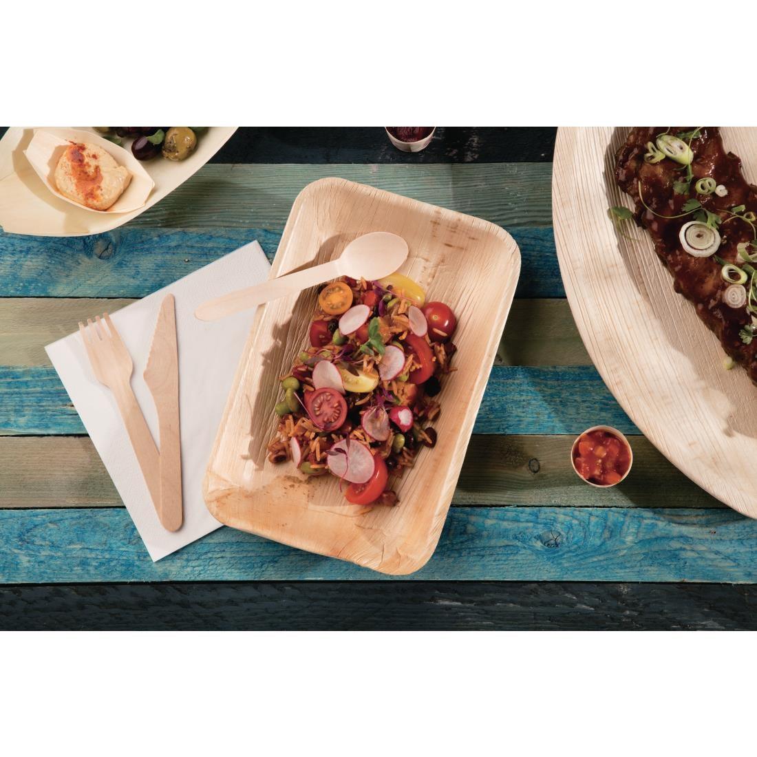 Couteaux en bois biodégradables lot de 100 - FRANCE CHR