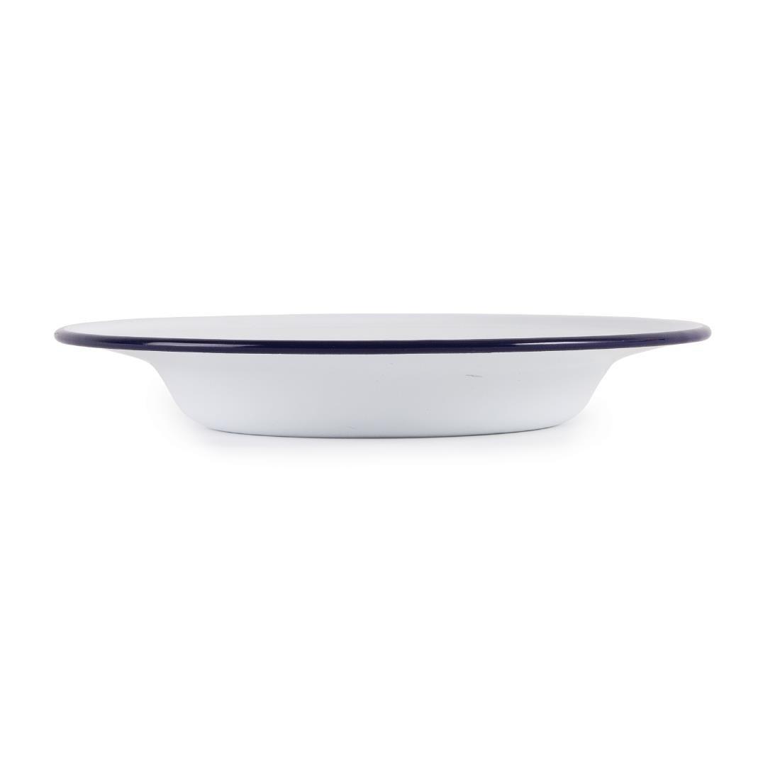 Assiette creuse en acier émaillé Olympia 245mm lot de 6 - FRANCE CHR