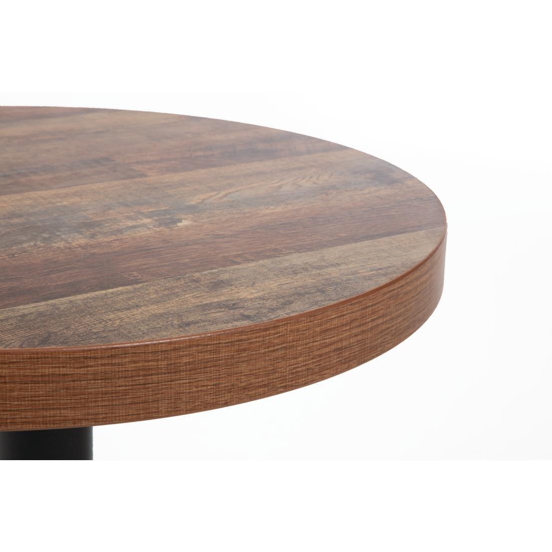 Plateau de table rond Bolero 60 cm effet bois vieilli - FRANCE CHR