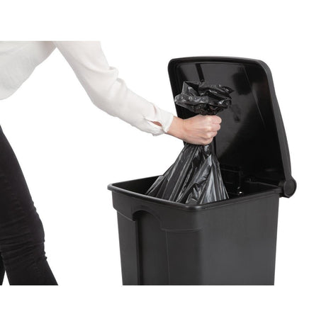 Poubelle de cuisine à pédale Jantex noire 45L - FRANCE CHR