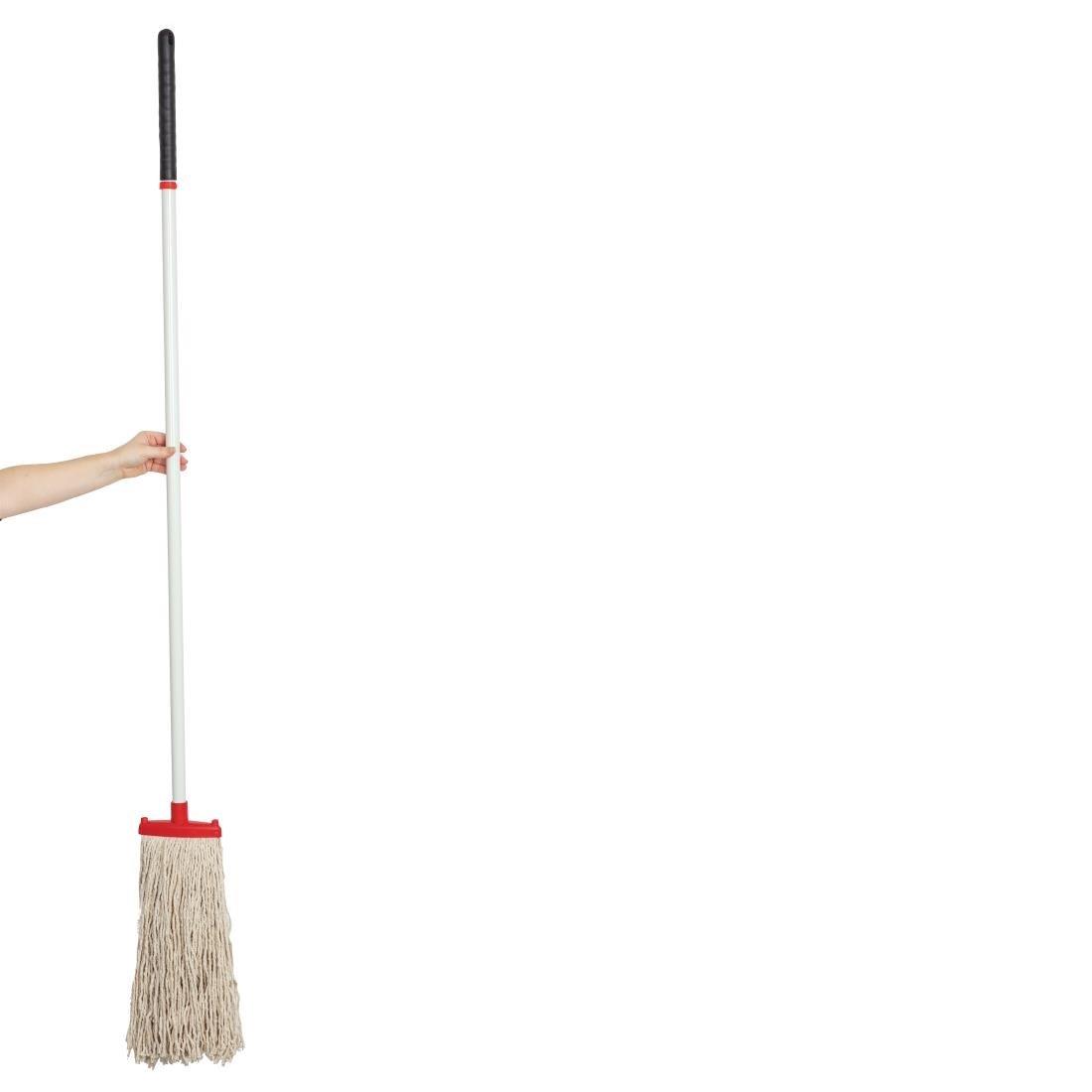 Tête de balai à franges Jantex Prairie Kentucky support rouge - FRANCE CHR