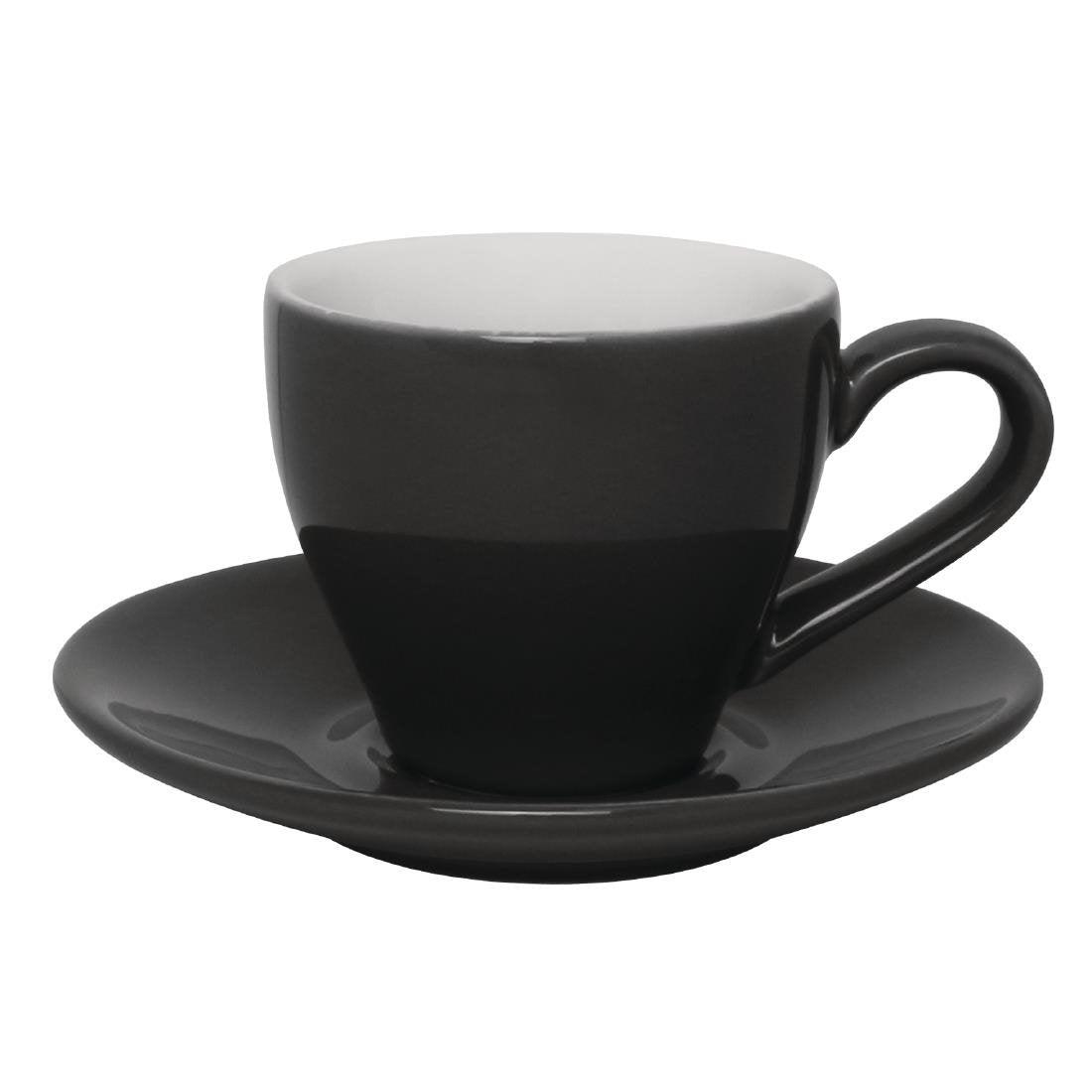 Soucoupe pour tasse espresso Olympia grise (Lot de 12) - FRANCE CHR