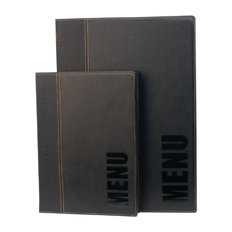 Protège-menus contemporain Securit A5 noir - FRANCE CHR