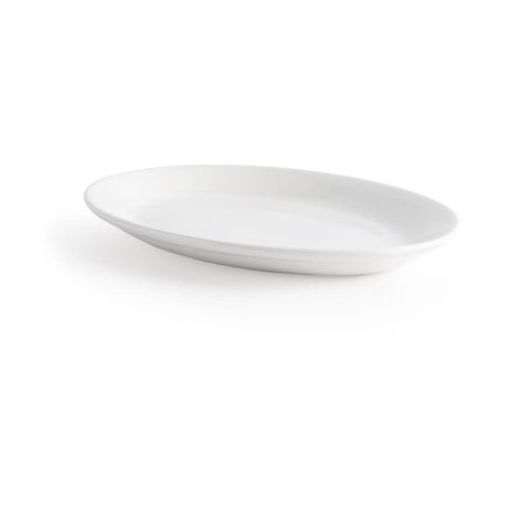 Plateaux ovales blancs Churchill Whiteware 305mm (lot de 12) - FRANCE CHR