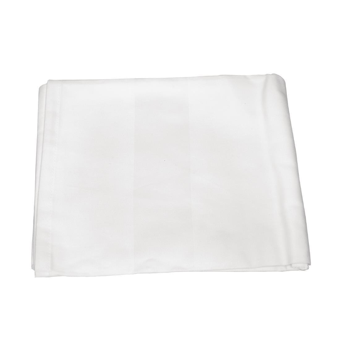 Nappe blanche bande de satin Mitre Luxury 910 x 910mm - FRANCE CHR