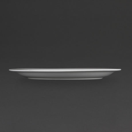Assiettes à bord étroit blanches Olympia 280mm (Lot de 6) - FRANCE CHR