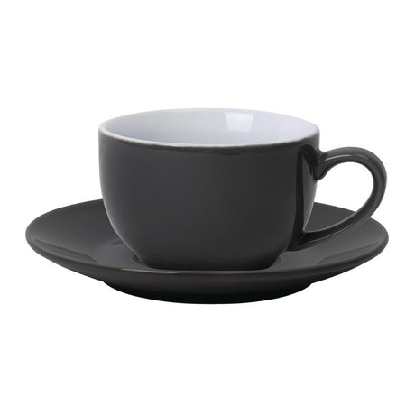 Soucoupe pour tasses 228ml et 340ml Olympia grise (Lot de 12) - FRANCE CHR
