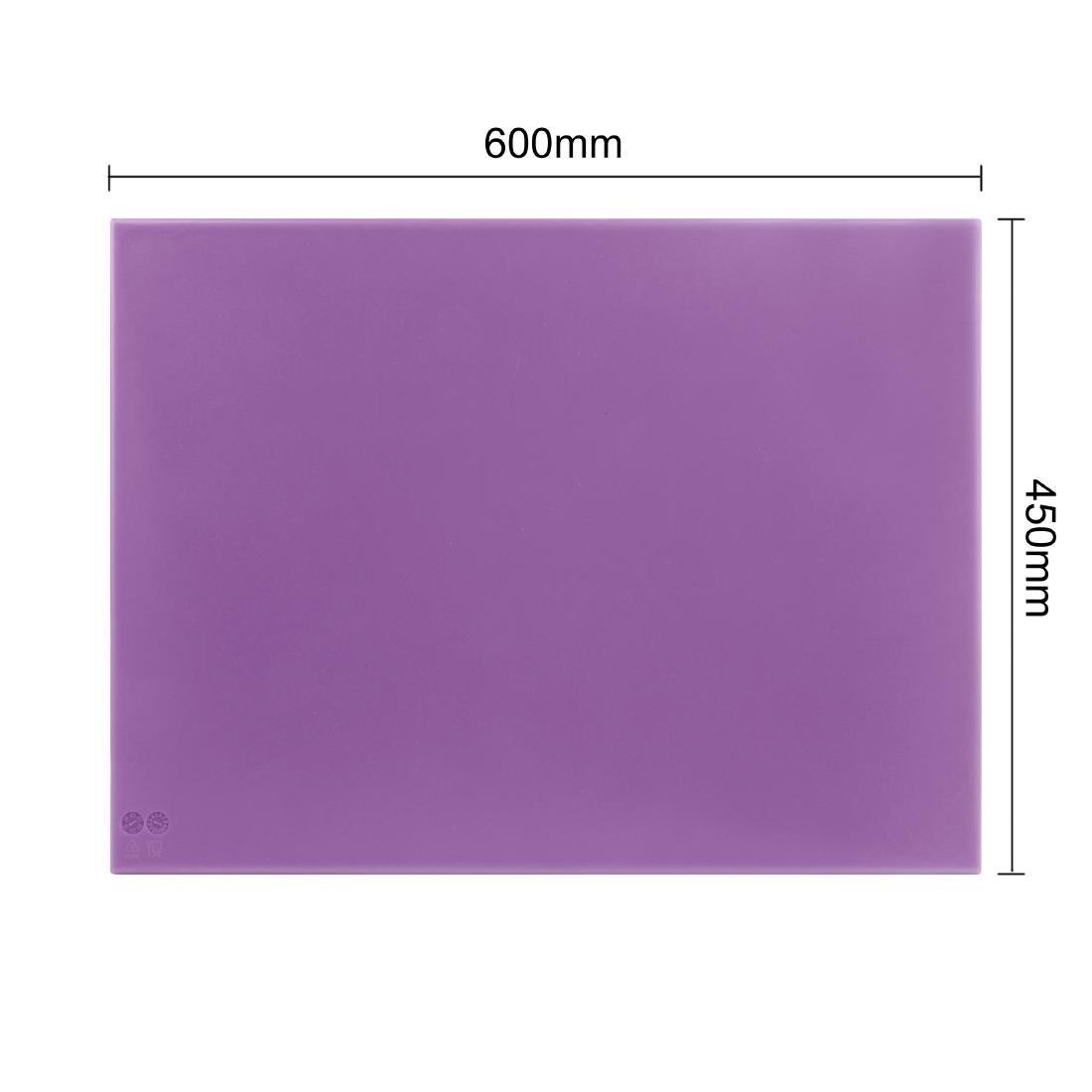 Planche à découper haute densité Hygiplas violette 600x450x12mm - FRANCE CHR