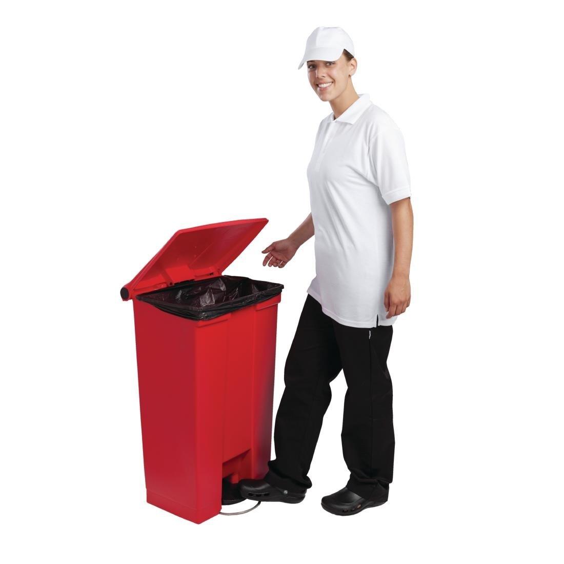 Conteneur à pédale Rubbermaid rouge 87L - FRANCE CHR