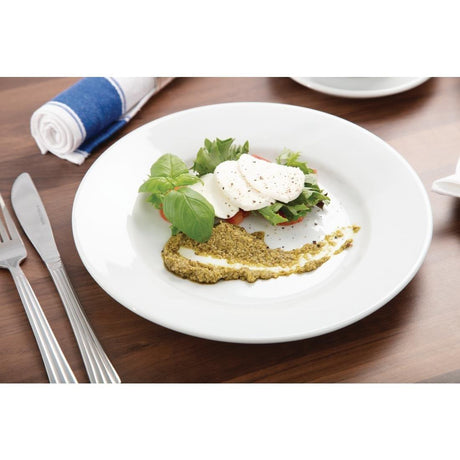Assiettes à bord large Olympia Athena 254mm (Lot de 12) - FRANCE CHR