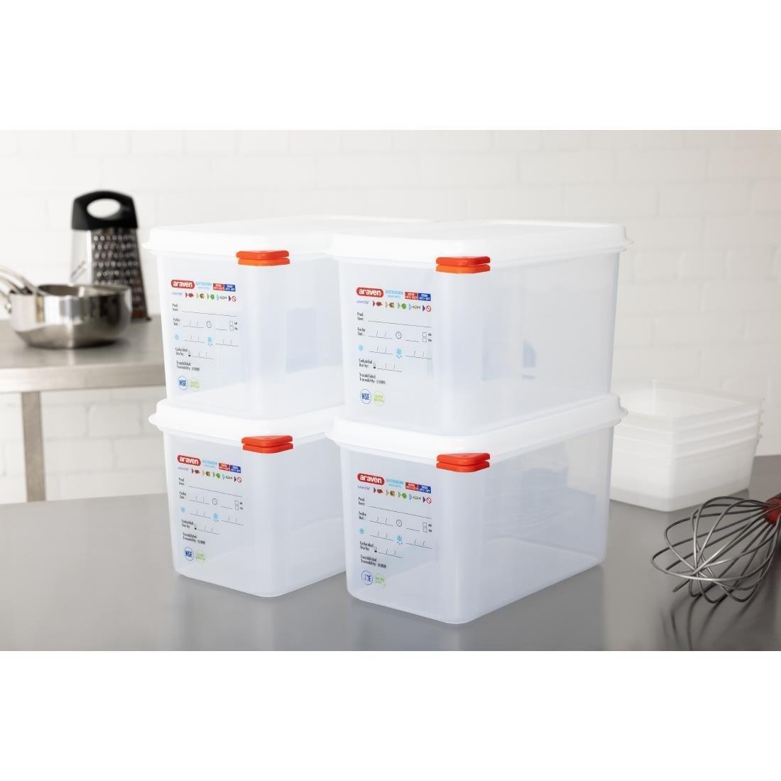 Boîtes alimentaires en polypropylène GN 1/4 Araven 4,3L (lot de 4) - FRANCE CHR