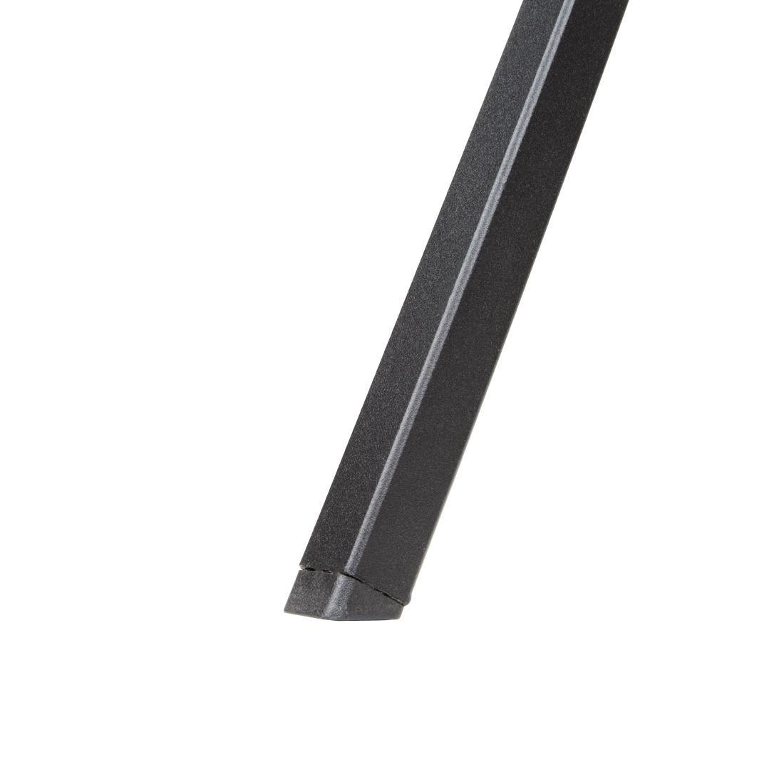 Table bistro carrée en acier ajouré Bolero noire 700mm - FRANCE CHR