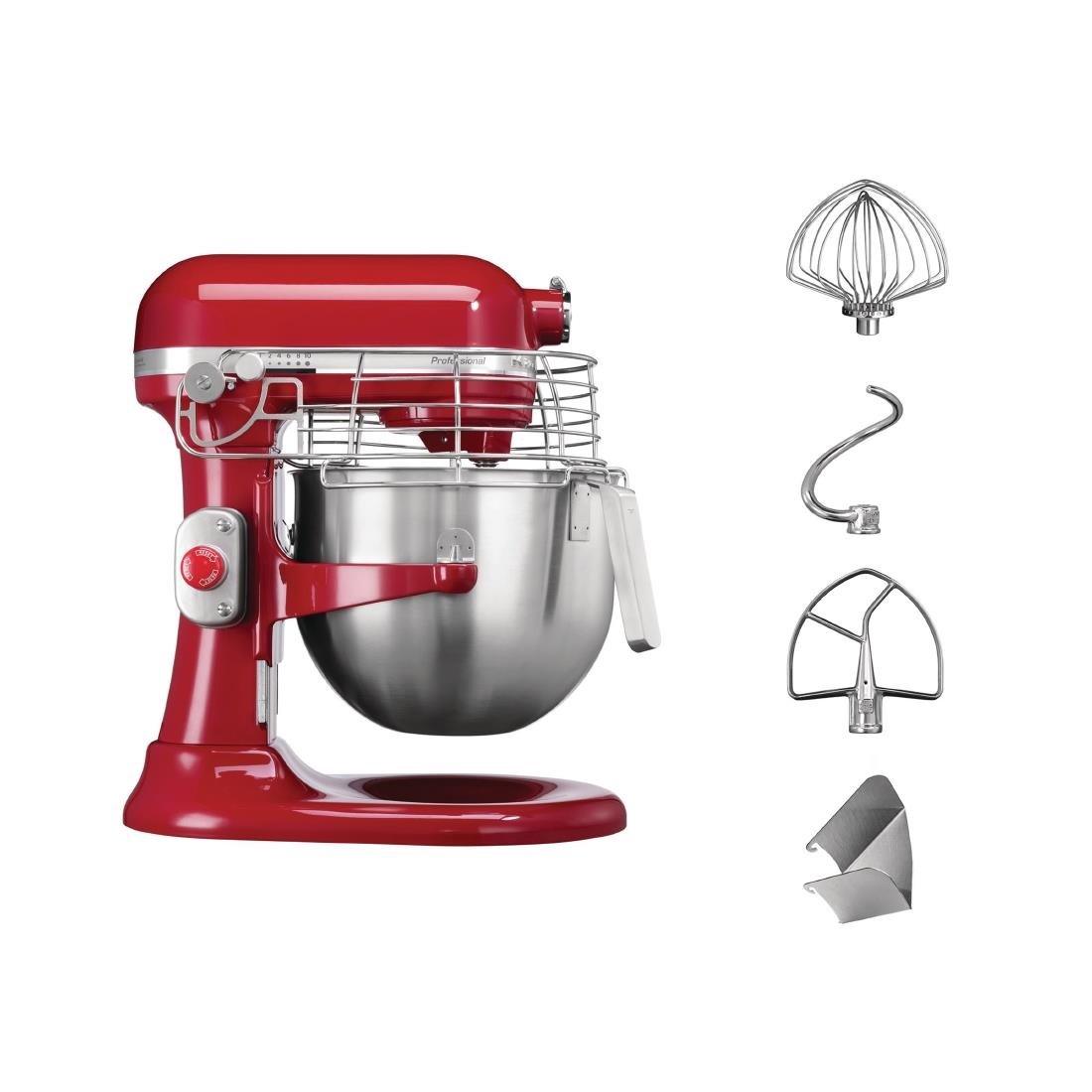 Batteur professionnel Kitchenaid 6,9L rouge 5KSM7990XEER - FRANCE CHR