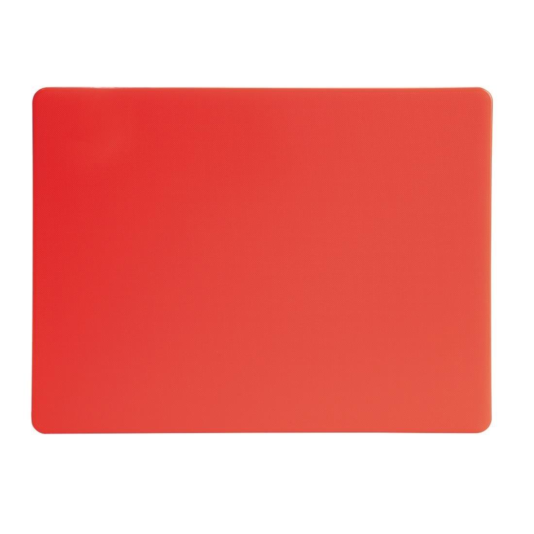 Petite planche à découper basse densité Hygiplas rouge - FRANCE CHR