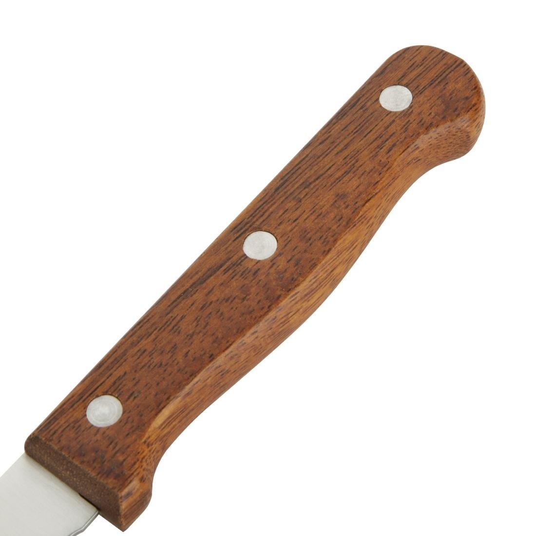Couteaux à viande Olympia manche en bois (Lot de 12) - FRANCE CHR