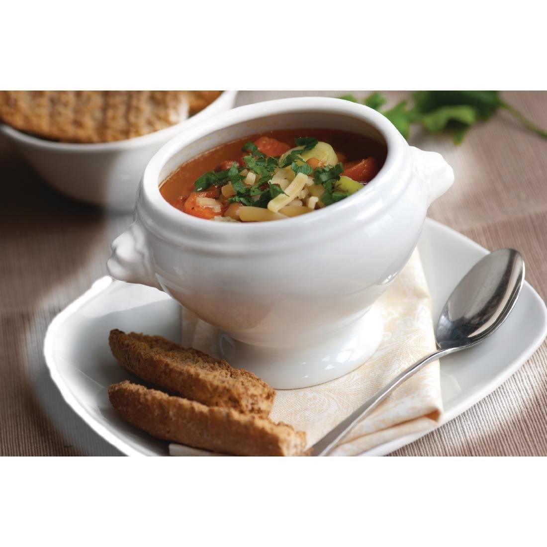 Bols à soupe tête de lion Olympia Whiteware 475 ml (lot de 6) - FRANCE CHR