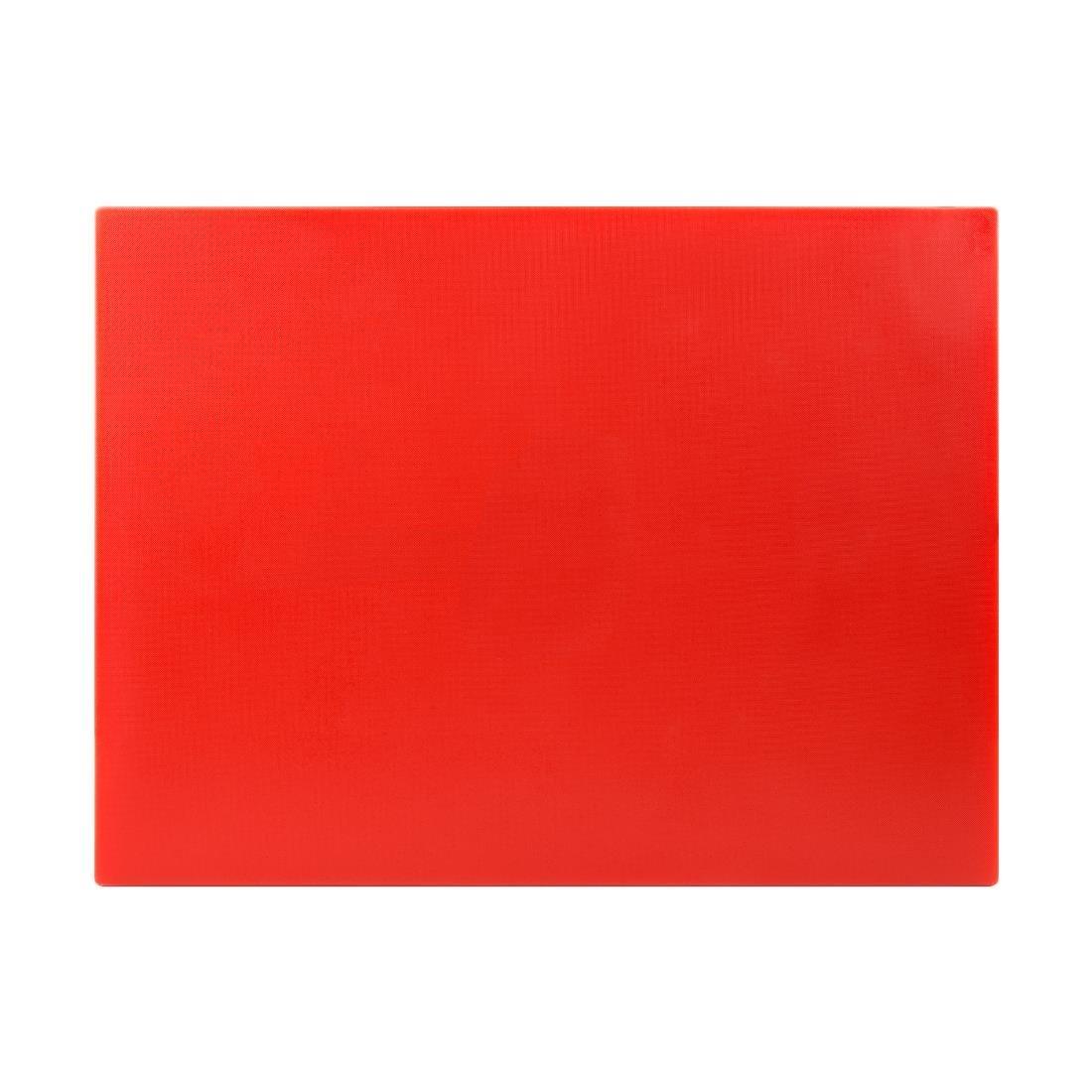 Grande planche à découper basse densité Hygiplas rouge - FRANCE CHR
