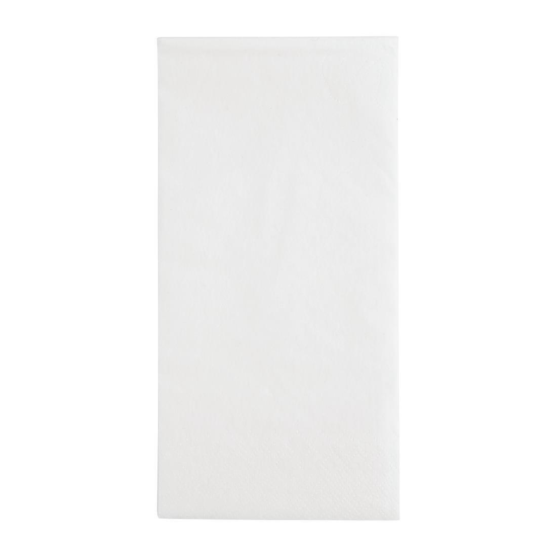 Serviettes dîner 2 plis format 1/8 Fiesta Recyclable 400mm blanches (lot de 2000) - FRANCE CHR