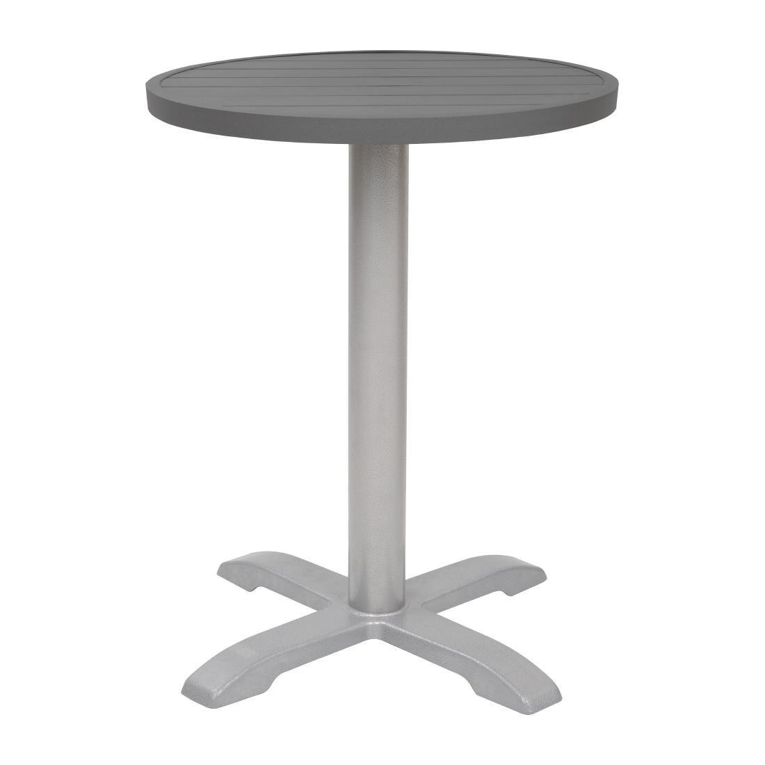 Plateau de table rond en aluminium Bolero gris foncé 580 mm - FRANCE CHR