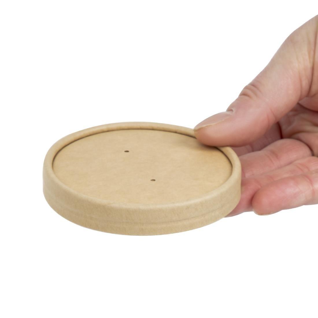 Couvercles pour bols à soupe kraft micro-ondables recyclables Colpac 225ml et 350ml (lot de 500) - FRANCE CHR