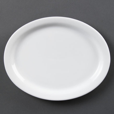 Assiettes ovales blanches Olympia 250mm (Lot de 6) - FRANCE CHR