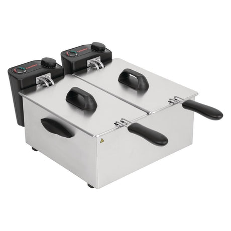 Friteuse de comptoir double Caterlite peu intensive 2x 3,5L - FRANCE CHR